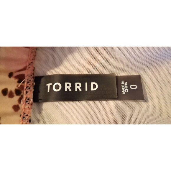 Torrid womens Red and Cream Floral print High Waist Swim Bottoms size 0 Large - Picture 3 of 3